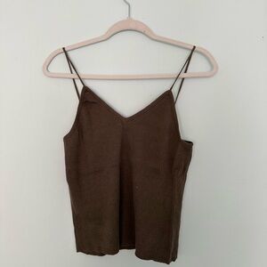 Xhilaration Brown Knit Camisole Top